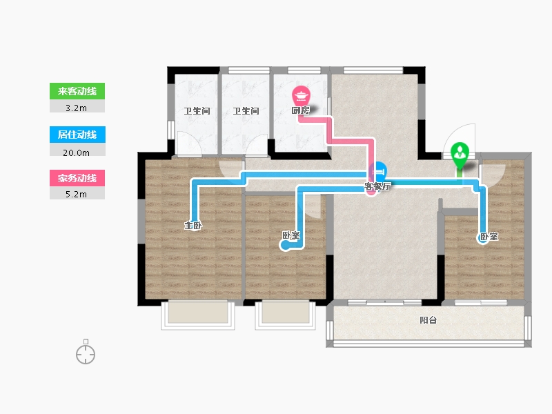 江苏省-南通市-濠悦府-98.50-户型库-动静线