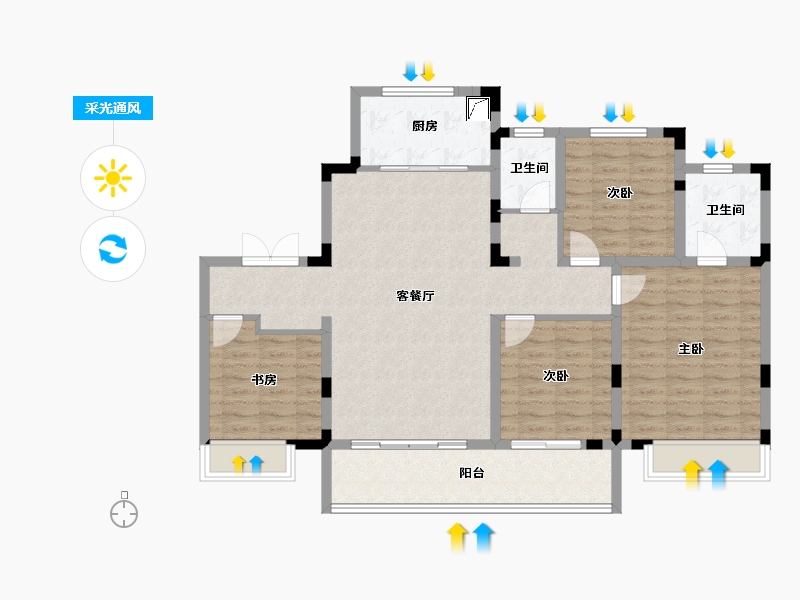 山东省-济南市-中博谦山-111.21-户型库-采光通风