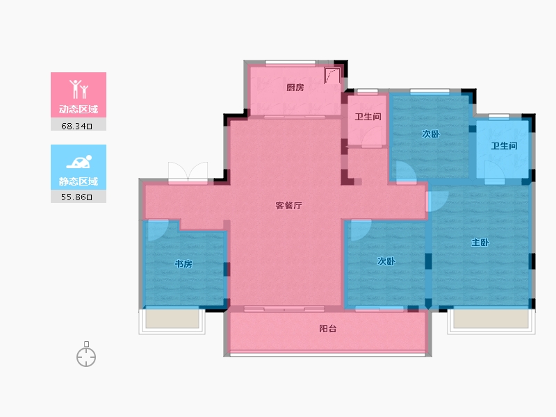 山东省-济南市-中博谦山-111.21-户型库-动静分区