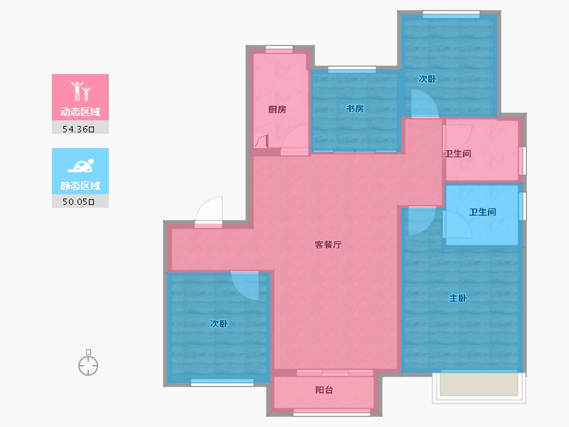 山东省-济南市-烯谷国际中心-94.00-户型库-动静分区