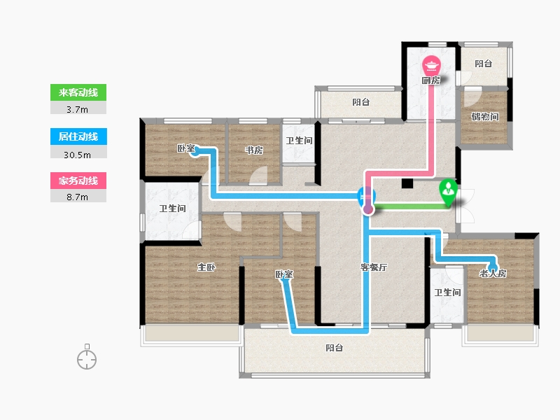 河南省-郑州市-上街碧桂园​-181.60-户型库-动静线