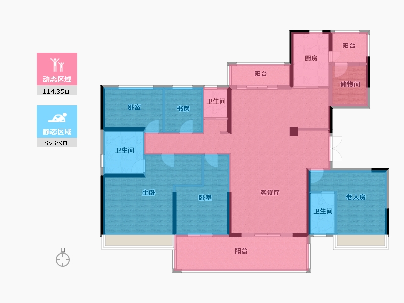 河南省-郑州市-上街碧桂园​-181.60-户型库-动静分区