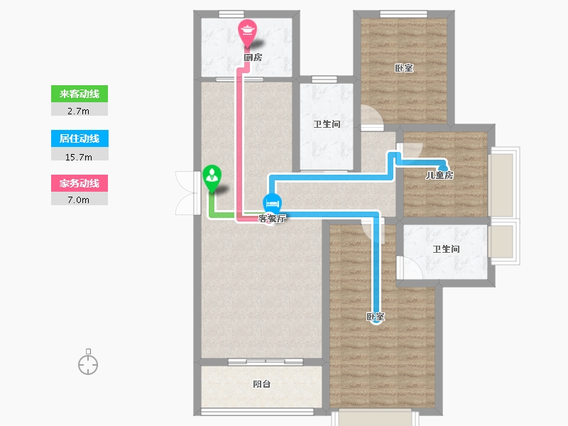 河南省-郑州市-泰宏建业国际城​-103.13-户型库-动静线