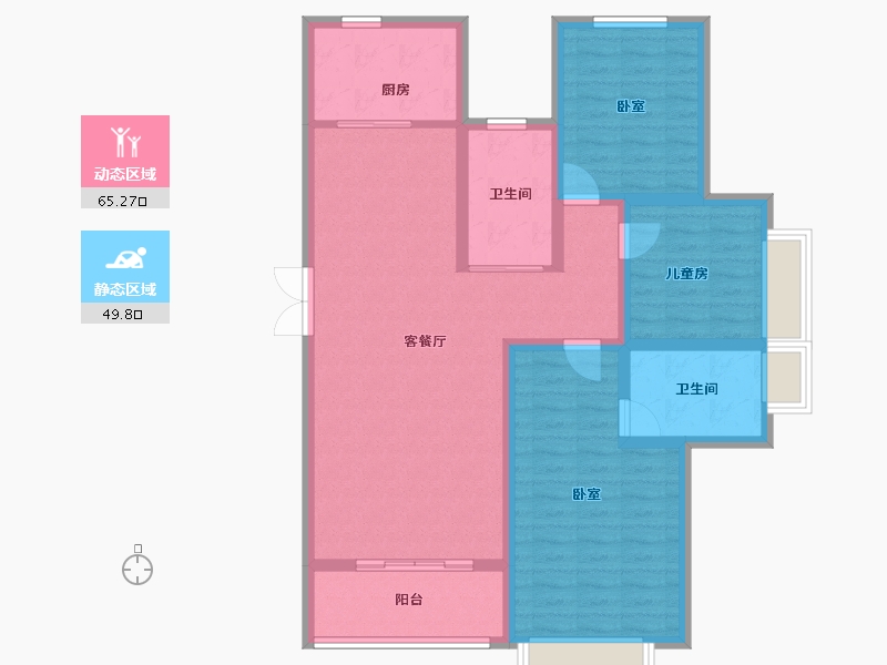 河南省-郑州市-泰宏建业国际城​-103.13-户型库-动静分区