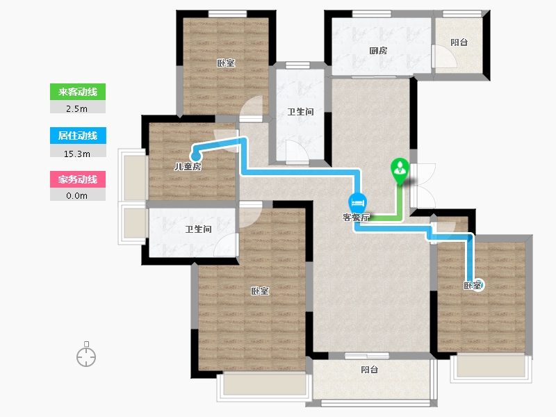 河南省-郑州市-泰宏建业国际城​-119.49-户型库-动静线