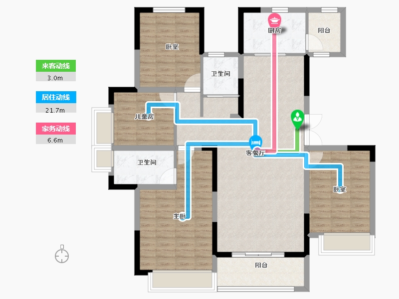 河南省-郑州市-泰宏建业国际城​-117.20-户型库-动静线