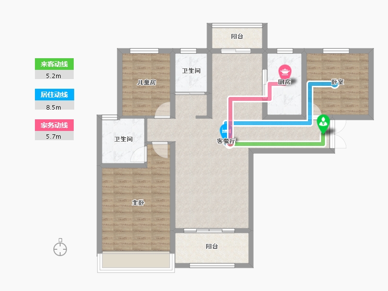 河南省-郑州市-泰宏建业国际城​-97.15-户型库-动静线