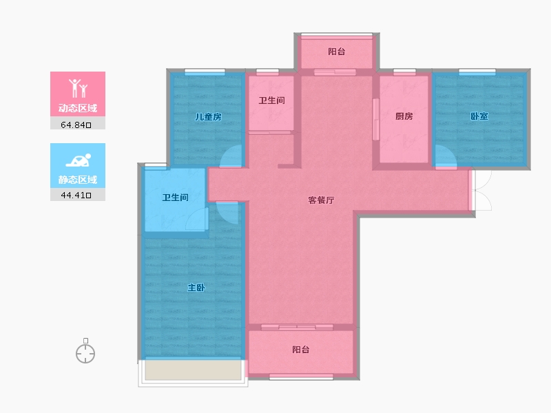 河南省-郑州市-泰宏建业国际城​-97.15-户型库-动静分区