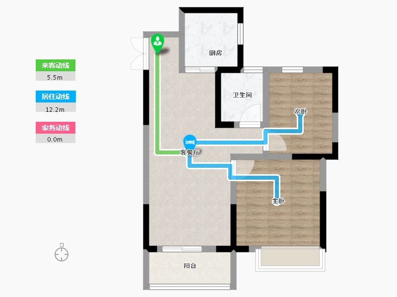 江苏省-南通市-悦珑庭-66.40-户型库-动静线