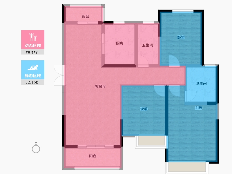 河南省-郑州市-泰宏建业国际城​-108.00-户型库-动静分区