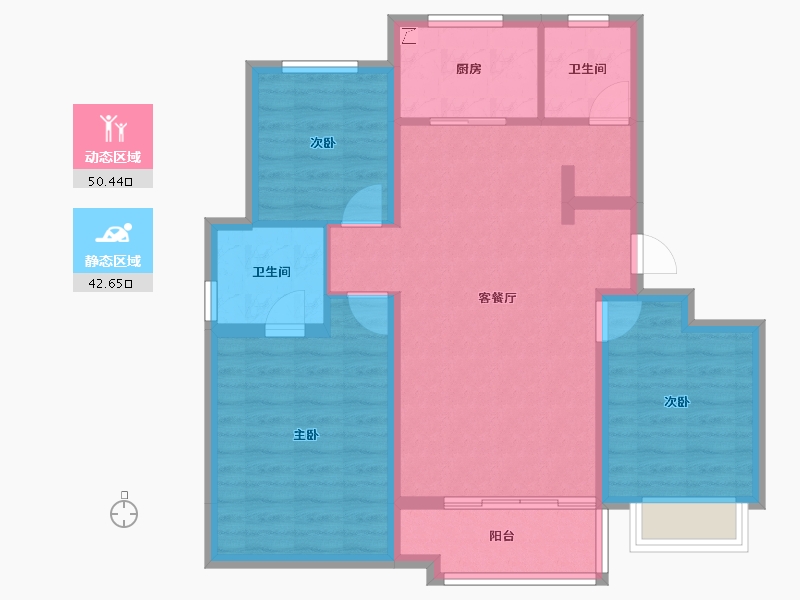 山东省-济南市-海信翰墨府​-83.05-户型库-动静分区