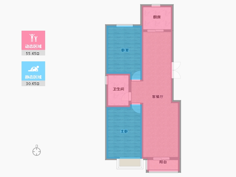 河南省-郑州市-上街龙吟世家​-77.00-户型库-动静分区