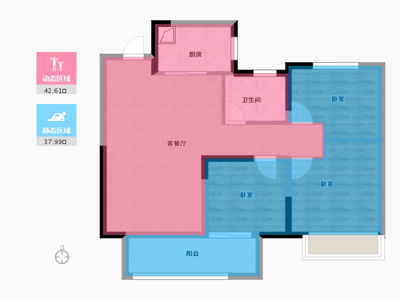 河南省-郑州市-康桥原溪郡​-71.25-户型库-动静分区