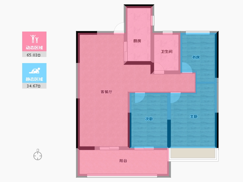 河南省-郑州市-上街龙吟世家​-89.00-户型库-动静分区