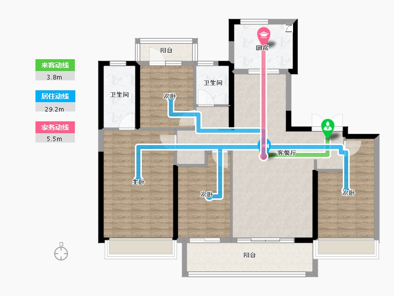 河南省-郑州市-中海云鼎湖居-119.20-户型库-动静线