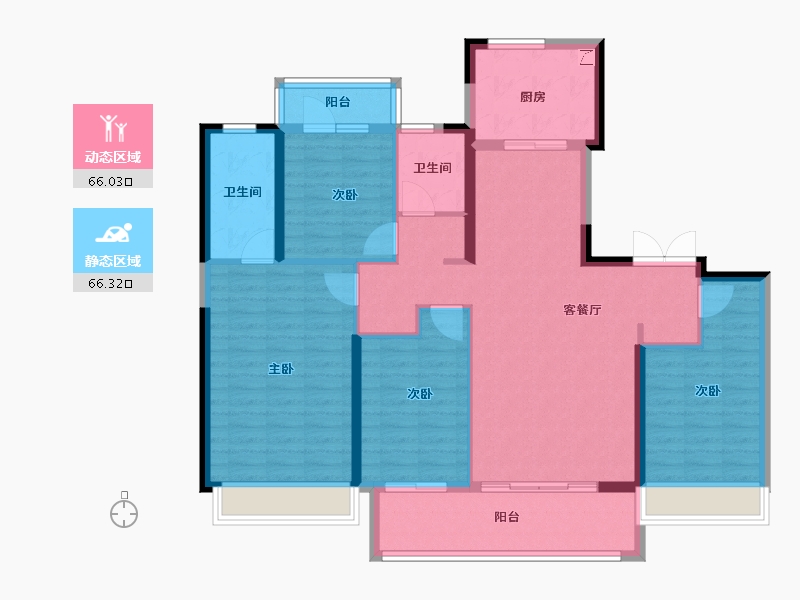 河南省-郑州市-中海云鼎湖居-119.20-户型库-动静分区