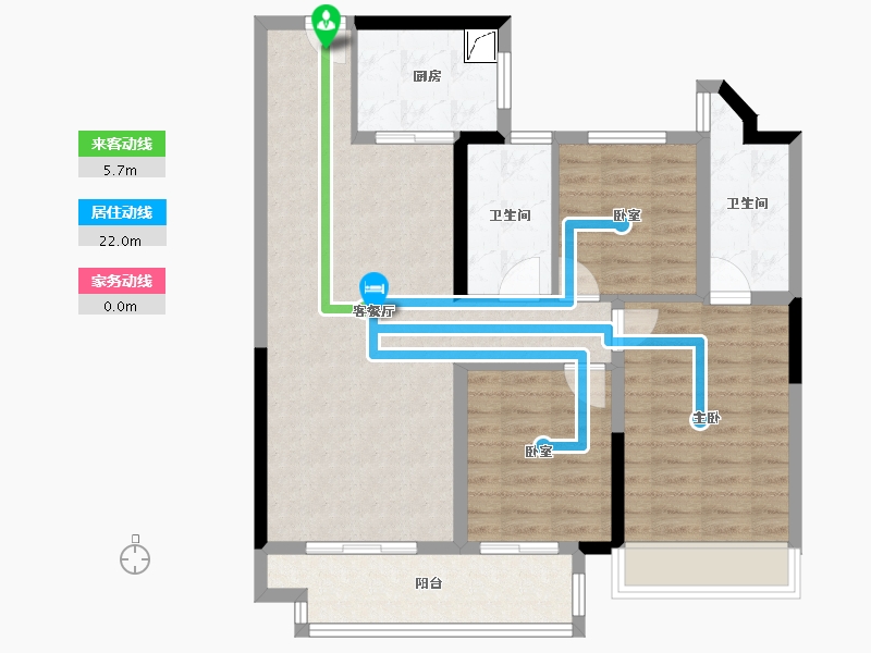 河南省-郑州市-新城·玺樾华庭-89.02-户型库-动静线