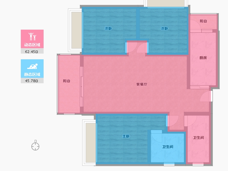 四川省-资阳市-乐至东湖御龙湾-127.00-户型库-动静分区