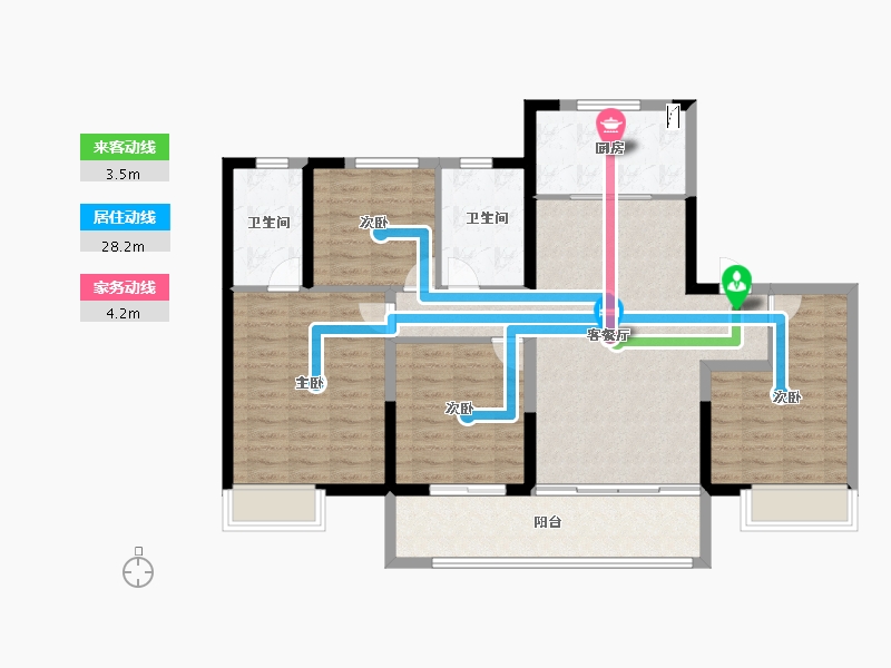 山东省-济南市-旭辉银盛泰星瀚城-104.00-户型库-动静线