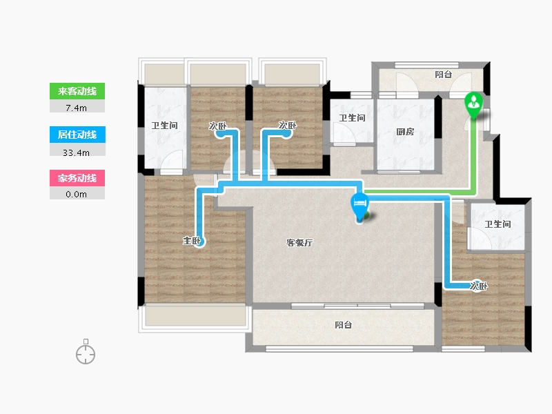 江苏省-苏州市-张家港建发和玺-114.40-户型库-动静线