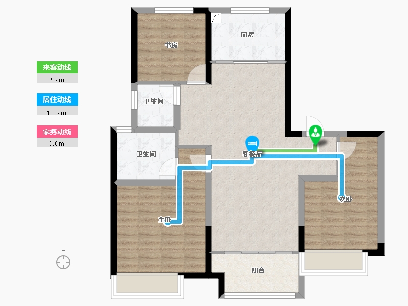 山东省-济南市-旭辉银盛泰星瀚城-88.00-户型库-动静线