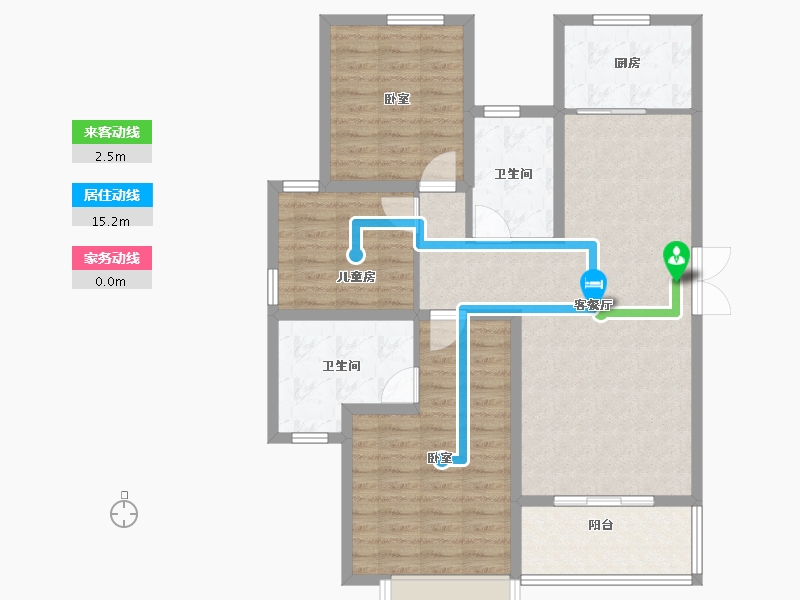 河南省-郑州市-泰宏建业国际城​-101.70-户型库-动静线