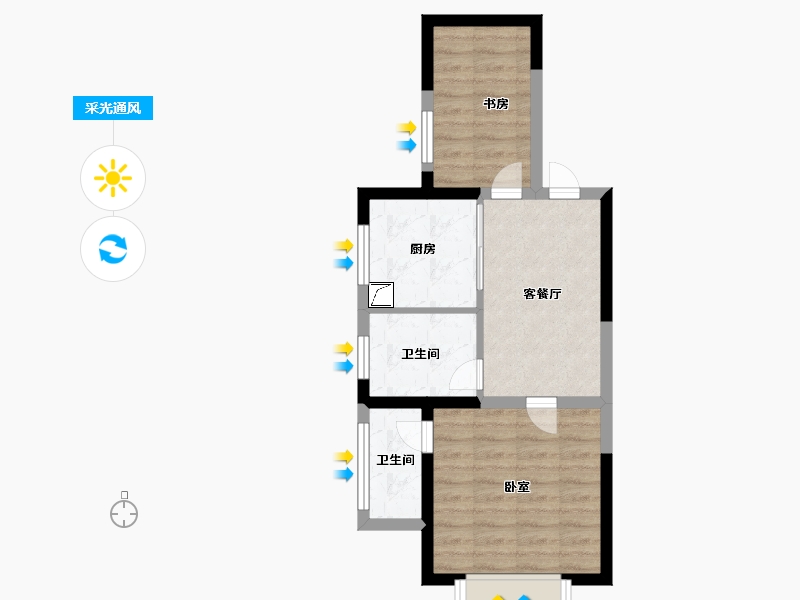 山东省-济南市-山钢鸿悦华府-47.00-户型库-采光通风