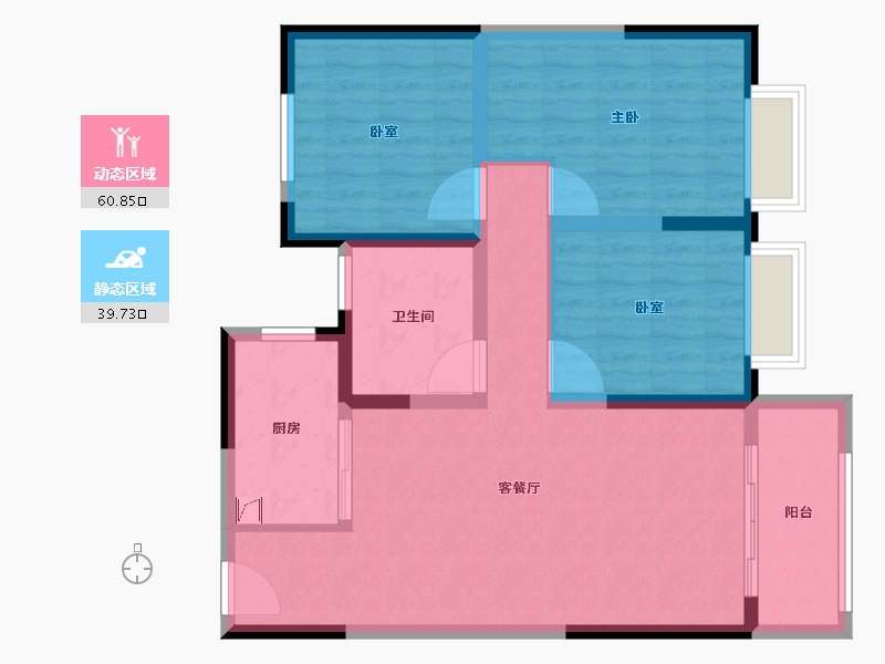 山东省-济南市-山钢鸿悦华府-90.01-户型库-动静分区