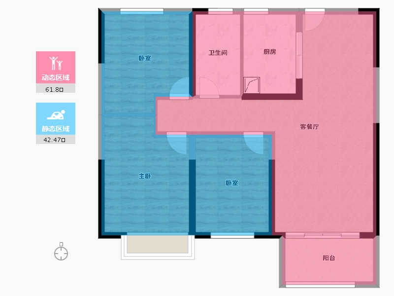 河南省-郑州市-正商兰庭华府-93.45-户型库-动静分区