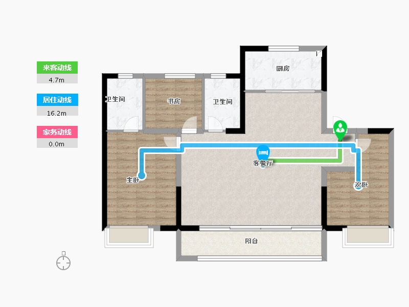 山东省-济南市-旭辉银盛泰星瀚城-104.00-户型库-动静线