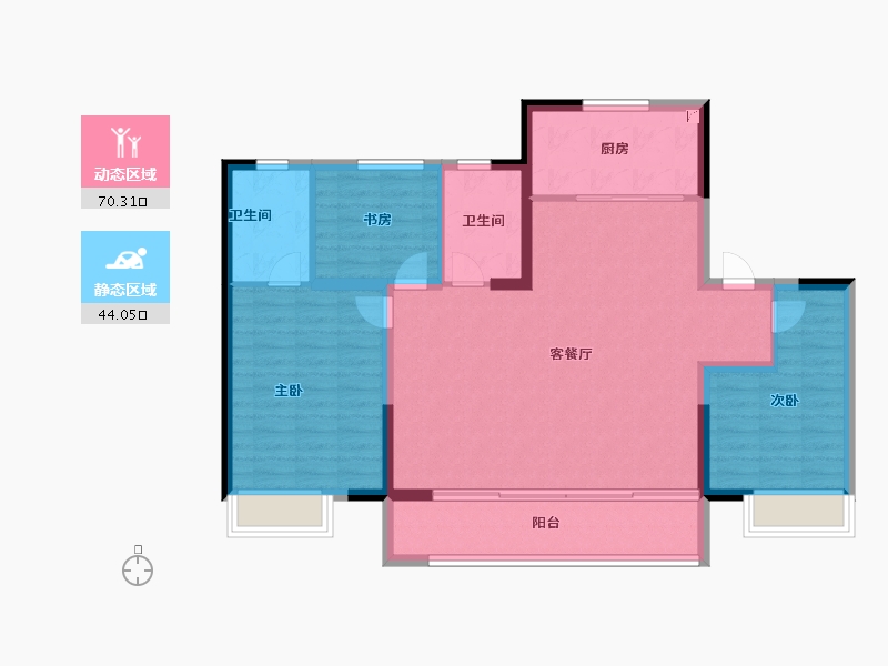 山东省-济南市-旭辉银盛泰星瀚城-104.00-户型库-动静分区