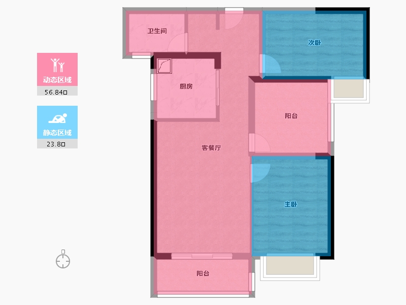 广东省-珠海市-湖心·金茂悦-71.20-户型库-动静分区