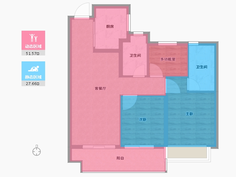 浙江省-嘉兴市-悦湖里-71.20-户型库-动静分区