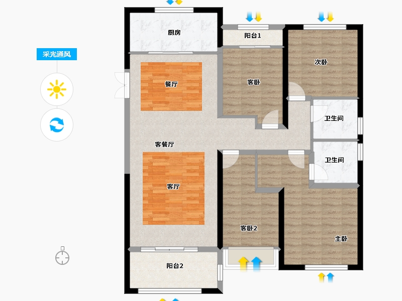 河南省-郑州市-海马公园-121.87-户型库-采光通风