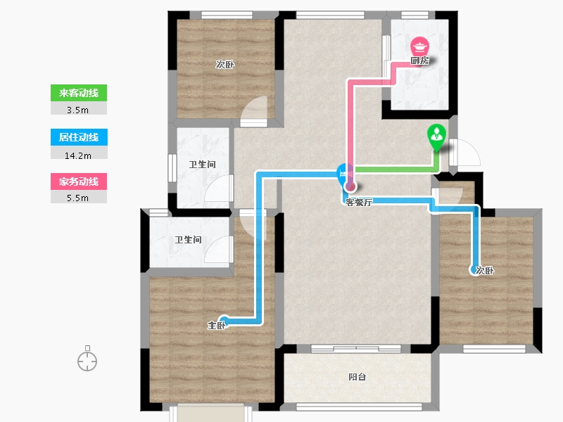 山东省-济南市-融汇城锦绣里-94.01-户型库-动静线