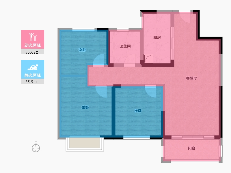 山东省-济南市-融汇城锦绣里-80.65-户型库-动静分区