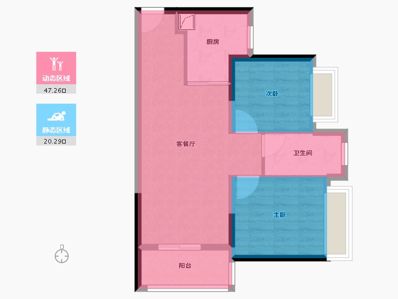 广东省-珠海市-双瑞藏珑湾-60.00-户型库-动静分区