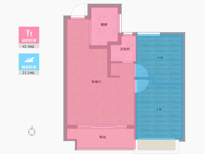 浙江省-嘉兴市-悦湖里-60.00-户型库-动静分区