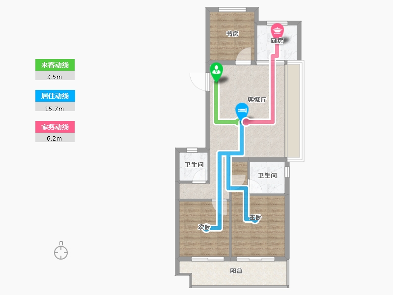 浙江省-嘉兴市-悦湖里-75.99-户型库-动静线