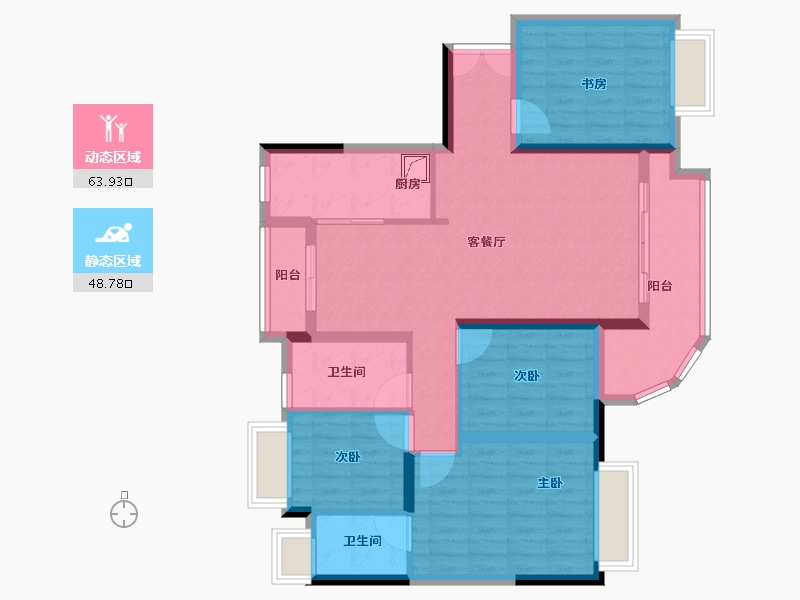 广东省-珠海市-双瑞藏珑湾-100.00-户型库-动静分区