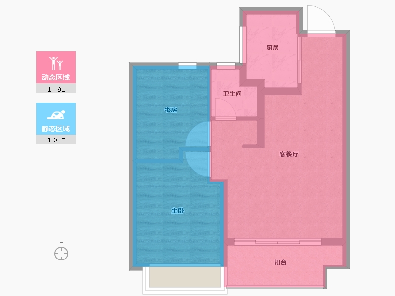 浙江省-嘉兴市-悦湖里-56.00-户型库-动静分区