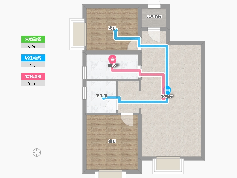 辽宁省-大连市-大连融创壹号院-62.86-户型库-动静线