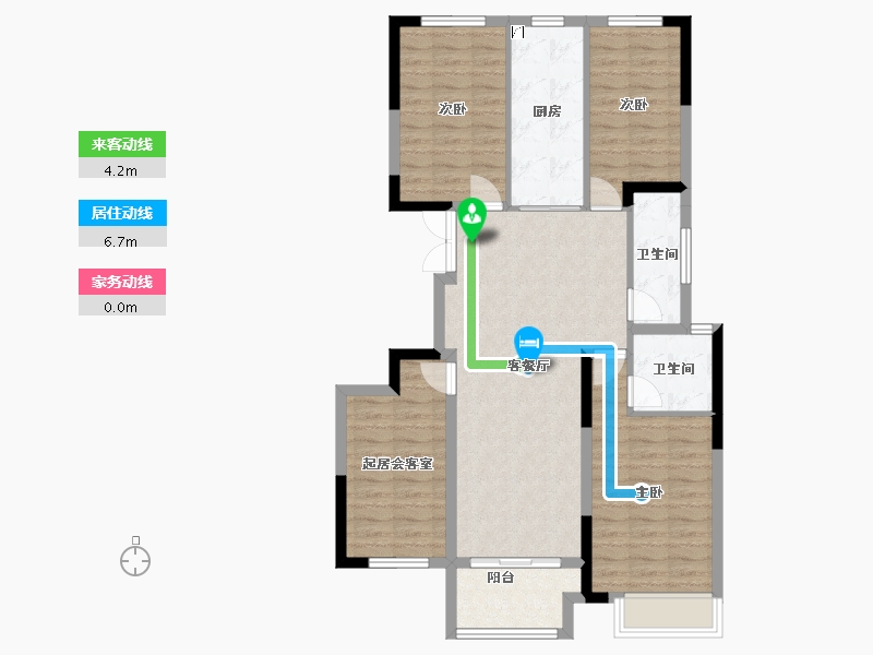 河南省-郑州市-兴港永威·和园​-96.80-户型库-动静线