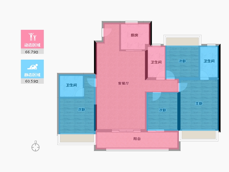 江苏省-南通市-中骏世界城丨FUNWORLD-114.40-户型库-动静分区