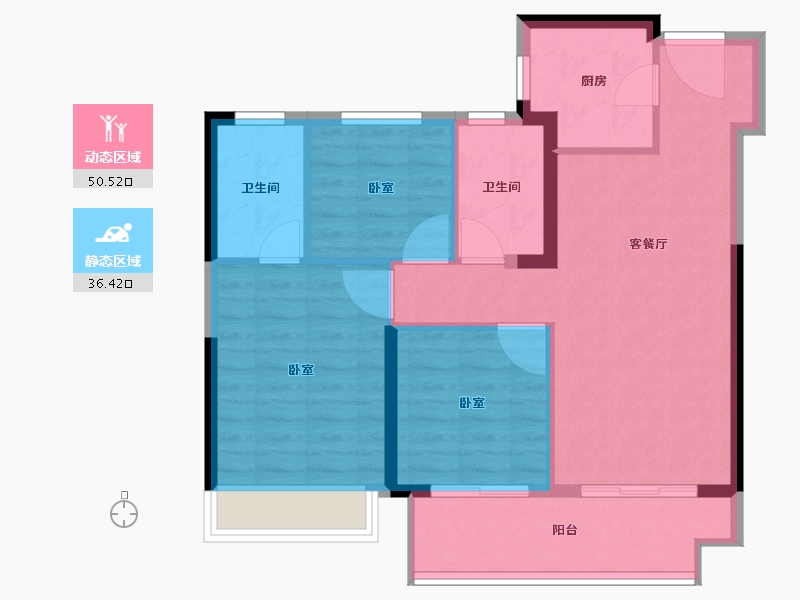 浙江省-嘉兴市-悦宸里-78.40-户型库-动静分区