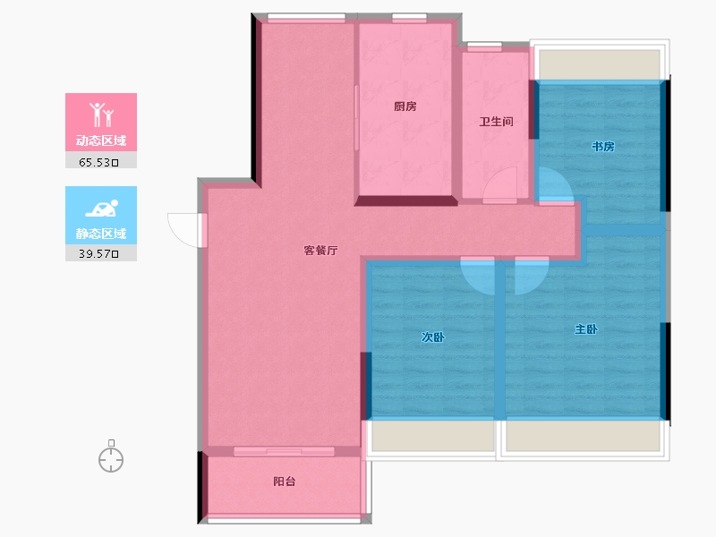 江苏省-南通市-首开紫宸江湾-93.60-户型库-动静分区