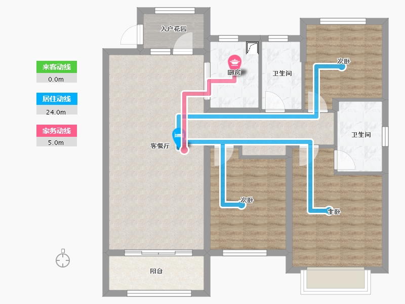 山东省-济南市-绿地新里璞园-97.60-户型库-动静线