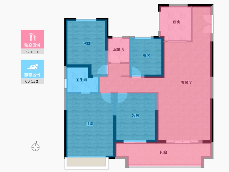 山东省-济南市-金地湖城风华-119.21-户型库-动静分区