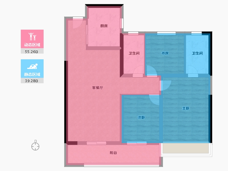 江苏省-南通市-中骏世界城丨FUNWORLD-84.00-户型库-动静分区