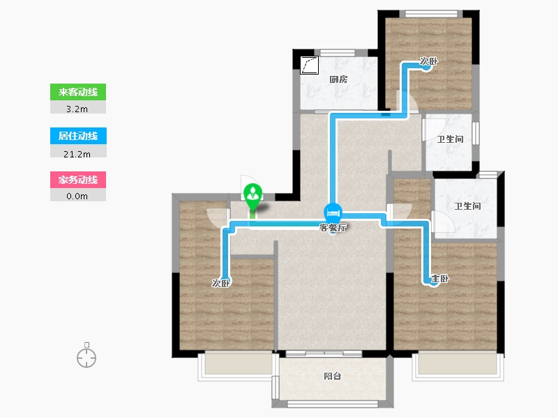 山东省-济南市-中博谦山-94.40-户型库-动静线